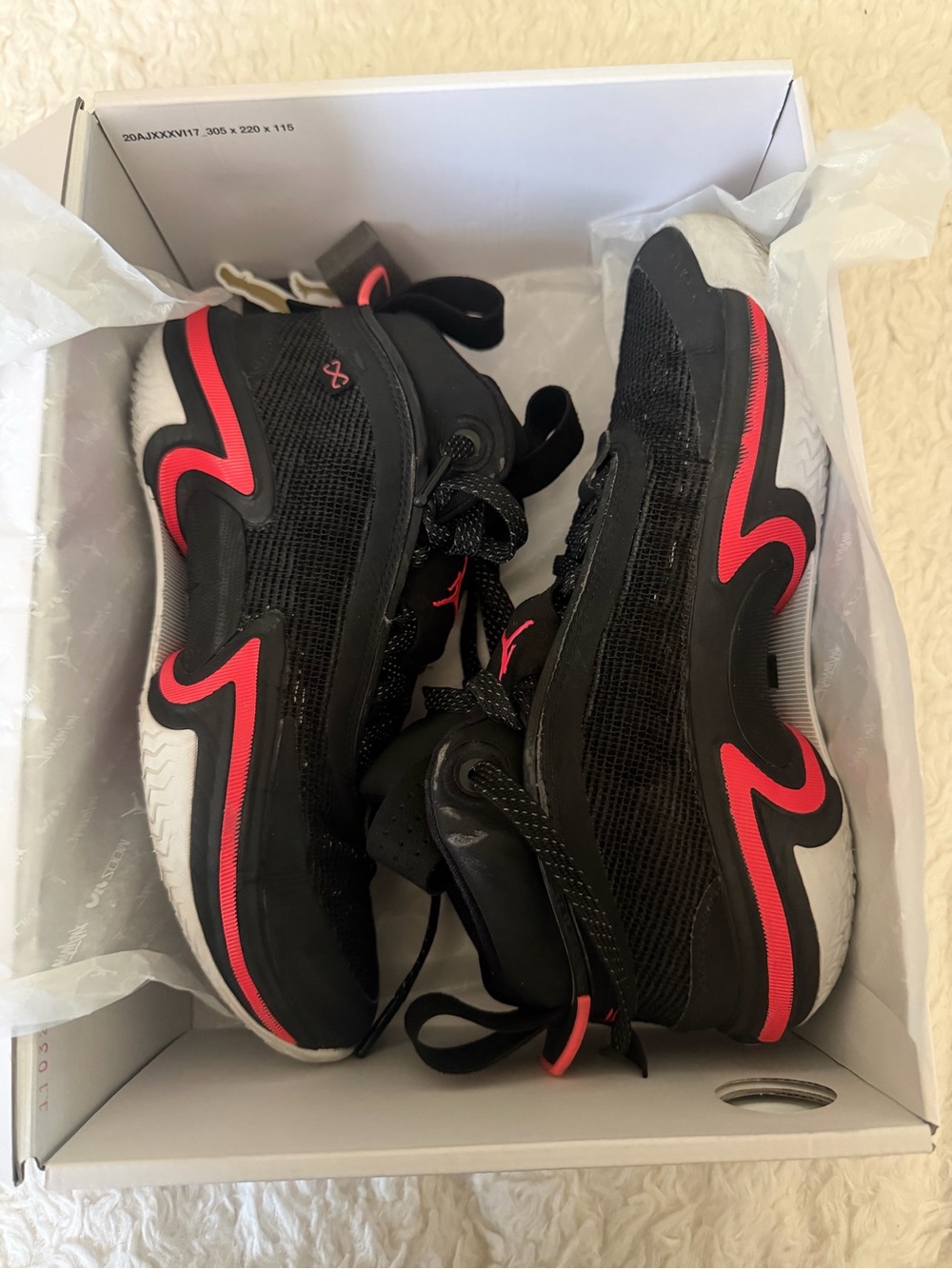 Jordan Kids Black and Red Basketball Shoes